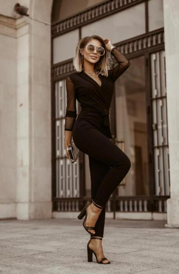 Ceket Yaka Detay Kolları Tül Tulum