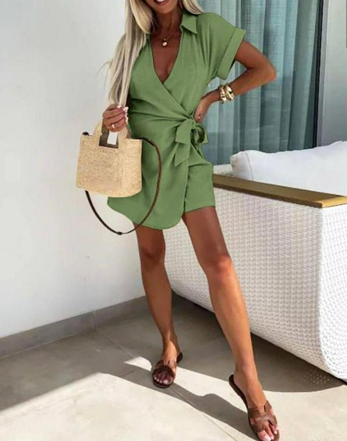 Keten Kumaş Gizli Fermuar Ve Belde Kuşak Detaylı Tulum