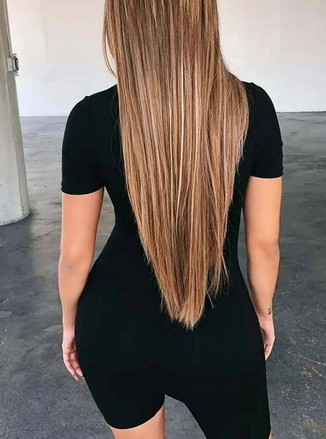 Kısa Kollu Önü Fermuarlı Bodycon Dalgıç Tulum