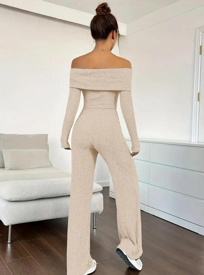 Uzun Kollu Madonna Yaka Şardonlu Kaşkorse Tulum