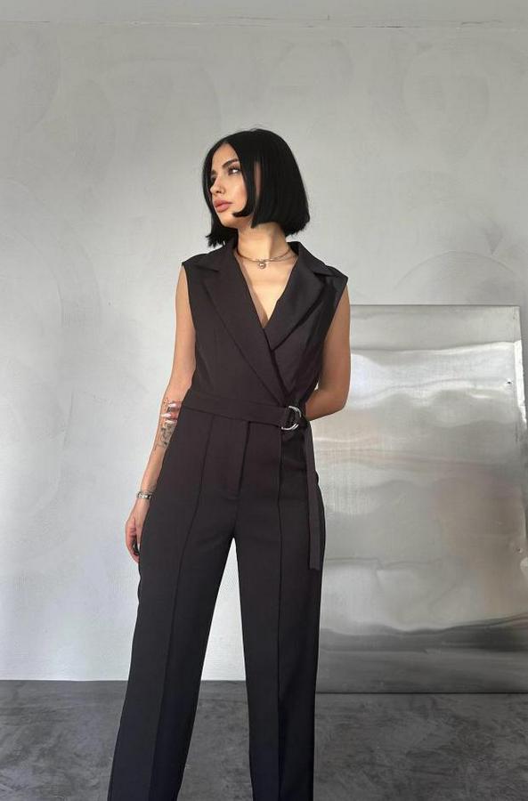 Siyah Sıfır Kol Atlas Tulum