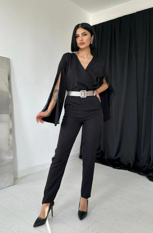 Siyah Yırtmaçlı Tulum