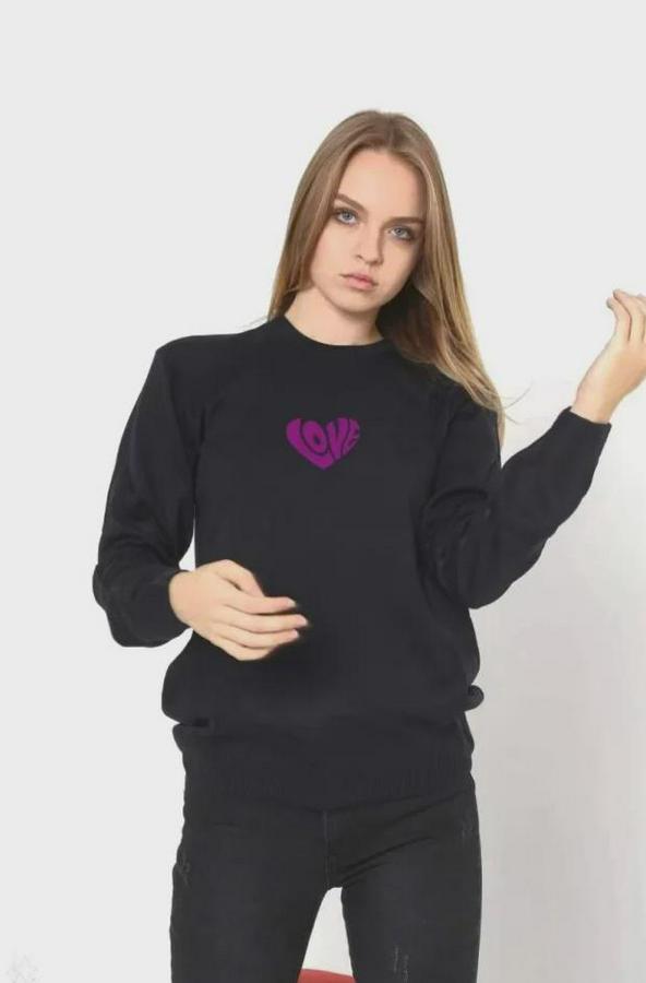 Unisex Bisiklet Yaka Baskılı Dokuma Triko