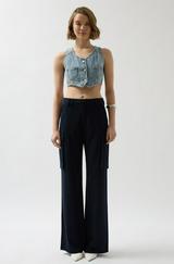 Denim Cepli Yelek