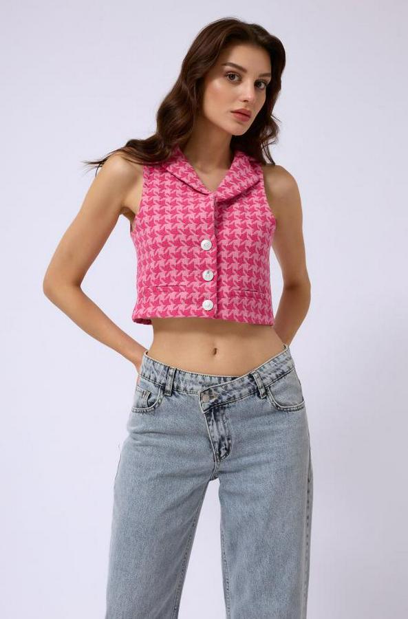 Kazayağı Crop Yelek