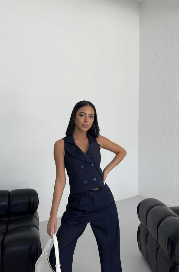 Şal Yaka Düğmeli̇ Yelek