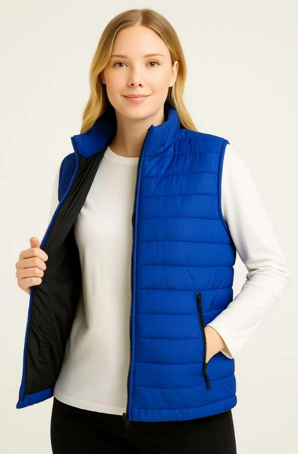 Şişme Fermuarlı Yelek Su Itici Kapitone Astarlı Kumaş Cepli Hafif Kışlık Spor Rahat Kalıp