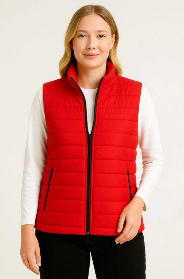 Şişme Fermuarlı Yelek Su Itici Kapitone Astarlı Kumaş Cepli Hafif Kışlık Spor Rahat Kalıp