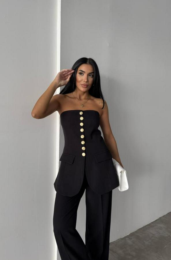 Tasarim Gold Düğmeli Strablezyelek