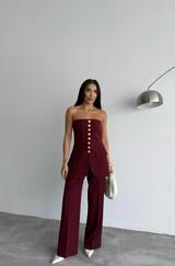 Tasarim Gold Düğmeli Straplezyelek