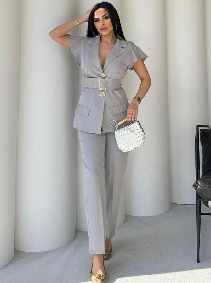 Vatkalı Yelek Pantolon Ikili Takım