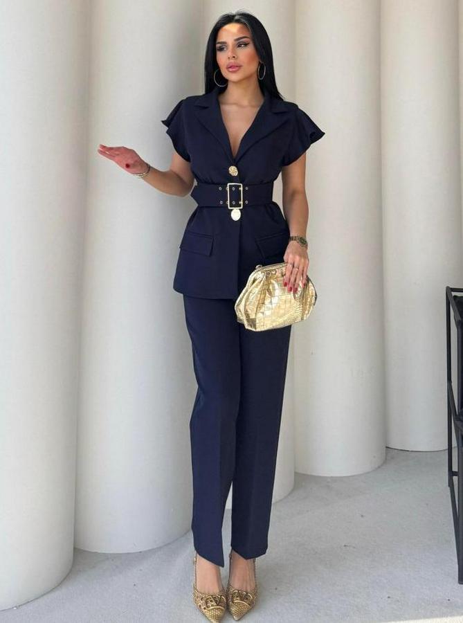 Vatkalı Yelek Pantolon Ikili Takım