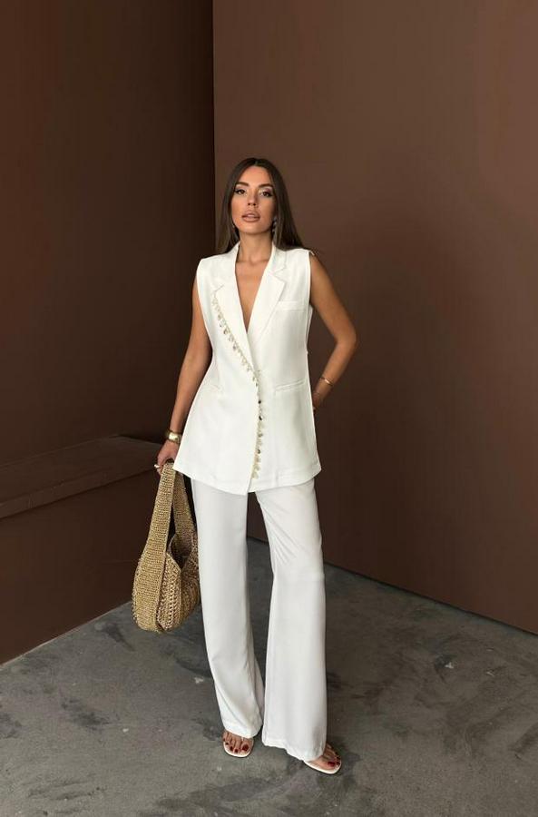 Yaka Midye Kabuğu Sirali Yelek