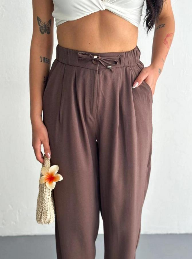 Yüksel Bel Rahat Paça Pantalon