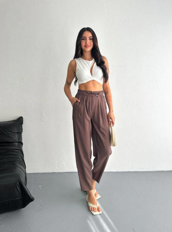 Yüksel Bel Rahat Paça Pantalon
